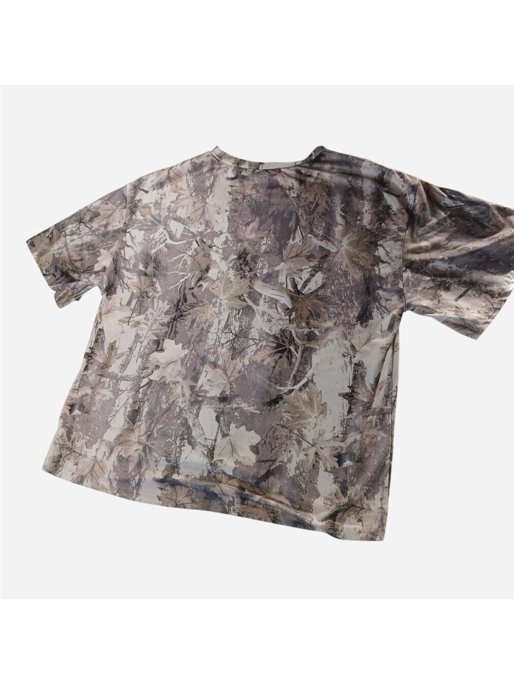 SHEIN Camo Boxy T-Shirt Small S Maple Leaf Camouflage Gorpcore Streetwear Tee